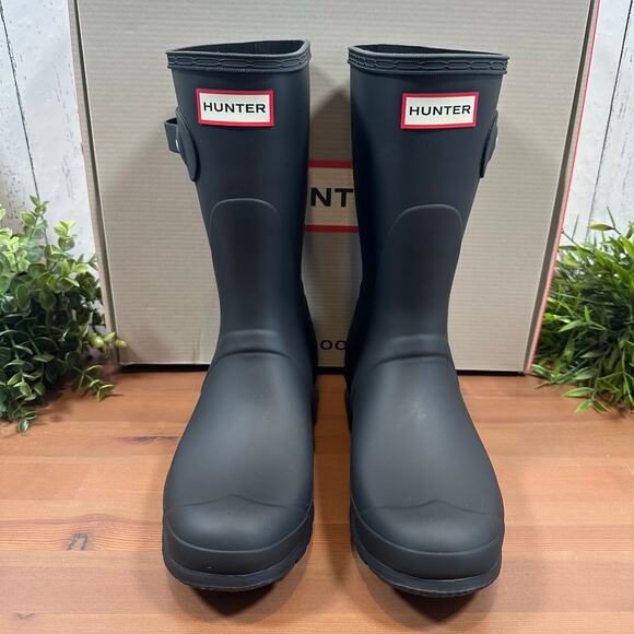 Hunter Women's Original Black Short Rain Boots Size 8 - Picture 3 of 6